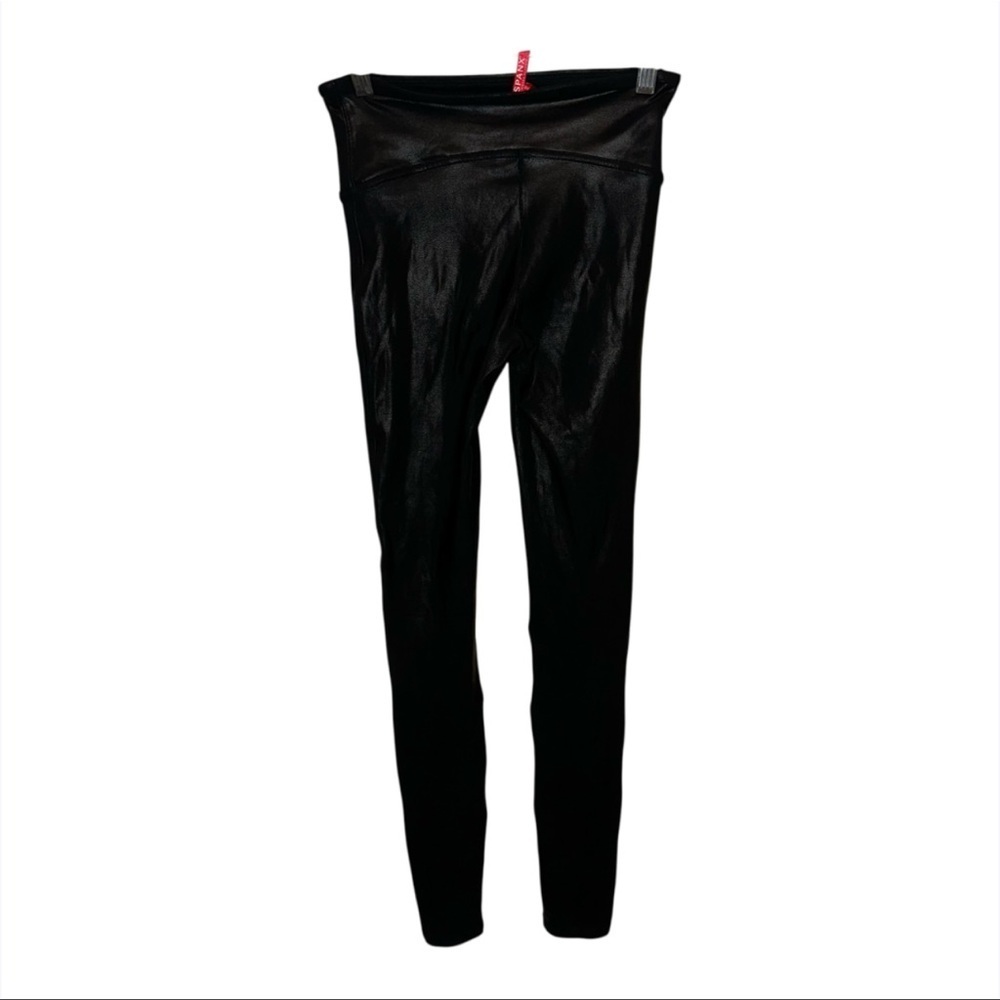 EUC SPANX Shiny Black Leggings